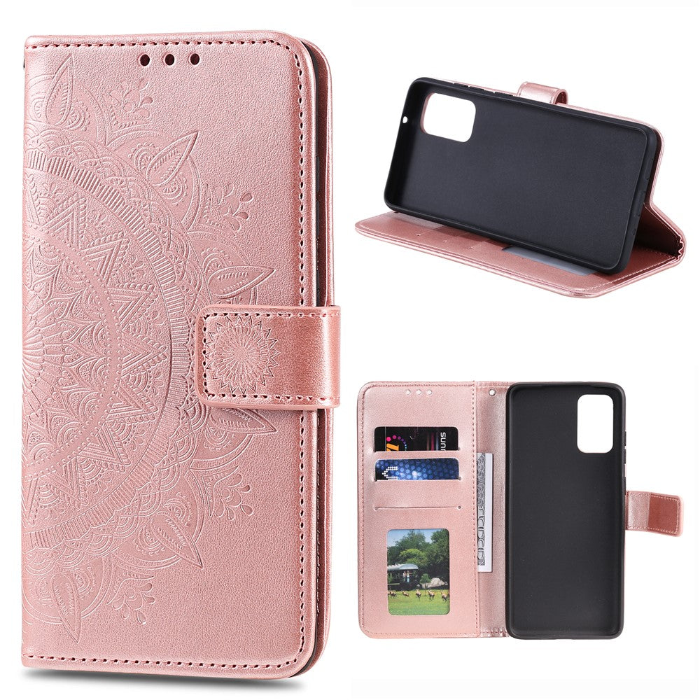Läderfodral med tryck och blommotiv till OnePlus 8T/8T Pro