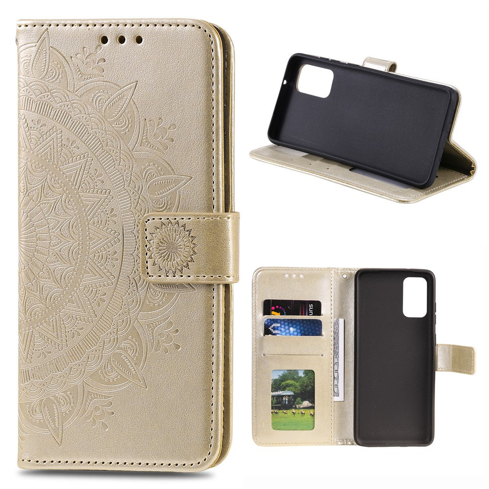 Läderfodral med tryck och blommotiv till OnePlus 8T/8T Pro
