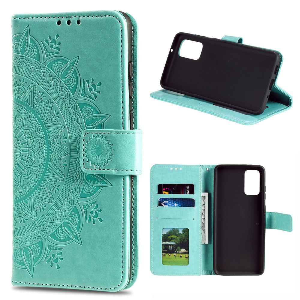 Läderfodral med tryck och blommotiv till OnePlus 8T/8T Pro