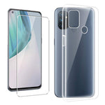 Mobilskal till OnePlus Nord N100 TPU-baksida + skärmskydd i härdat glas