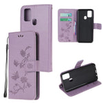 Imprint Butterfly Flower Leather Cover with Wallet for OnePlus Nord N10 5G