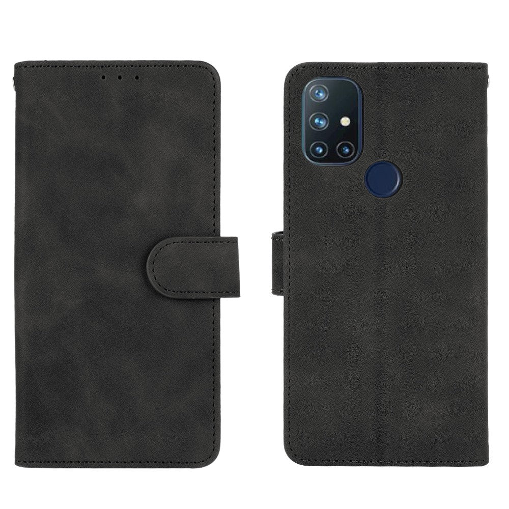 Skin-touch PU Leather Wallet Cell Phone Shell for OnePlus Nord N10 5G