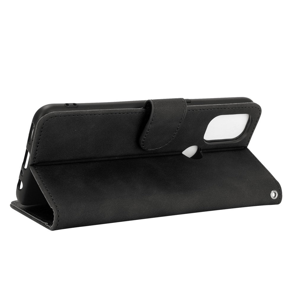 Skin-touch PU Leather Wallet Cell Phone Shell for OnePlus Nord N10 5G