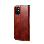Vaxigt Crazy Horse-texturerat TPU- + PU-läderskal till OnePlus 8T