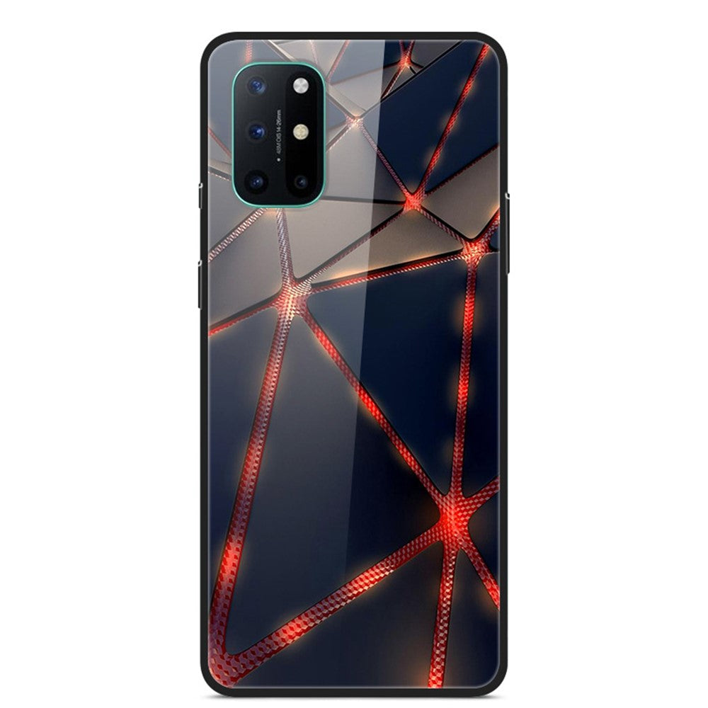 Mönstertryckt glas + TPU + PC-kombinationsskal för OnePlus 8T