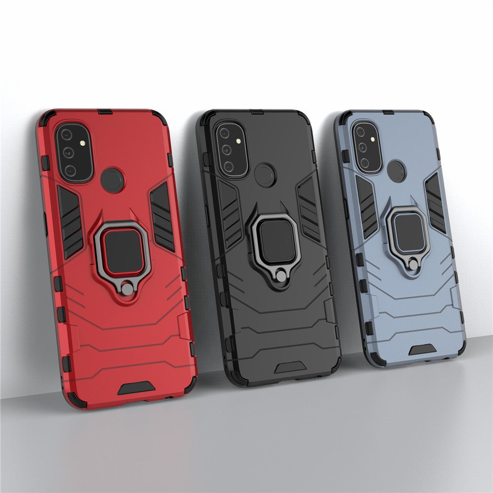 Cool Guard Ring Hållare Kickstand för OnePlus Nord N100 PC TPU Hybridskal