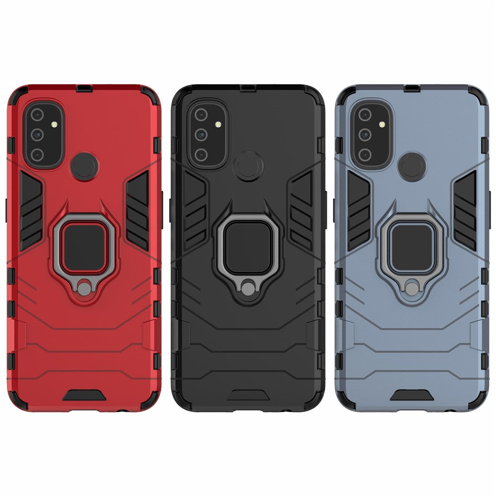 Cool Guard Ring Hållare Kickstand för OnePlus Nord N100 PC TPU Hybridskal