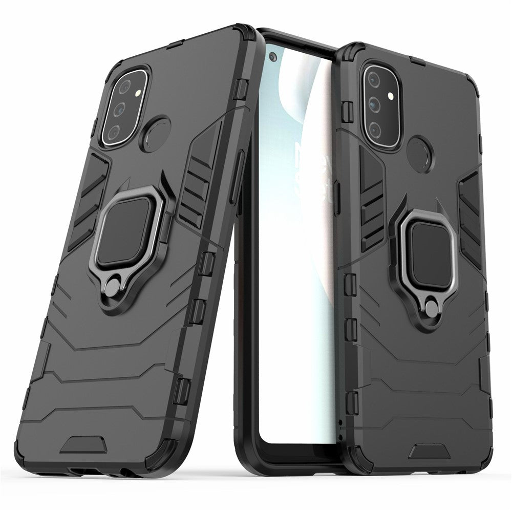 Cool Guard Ring Hållare Kickstand för OnePlus Nord N100 PC TPU Hybridskal