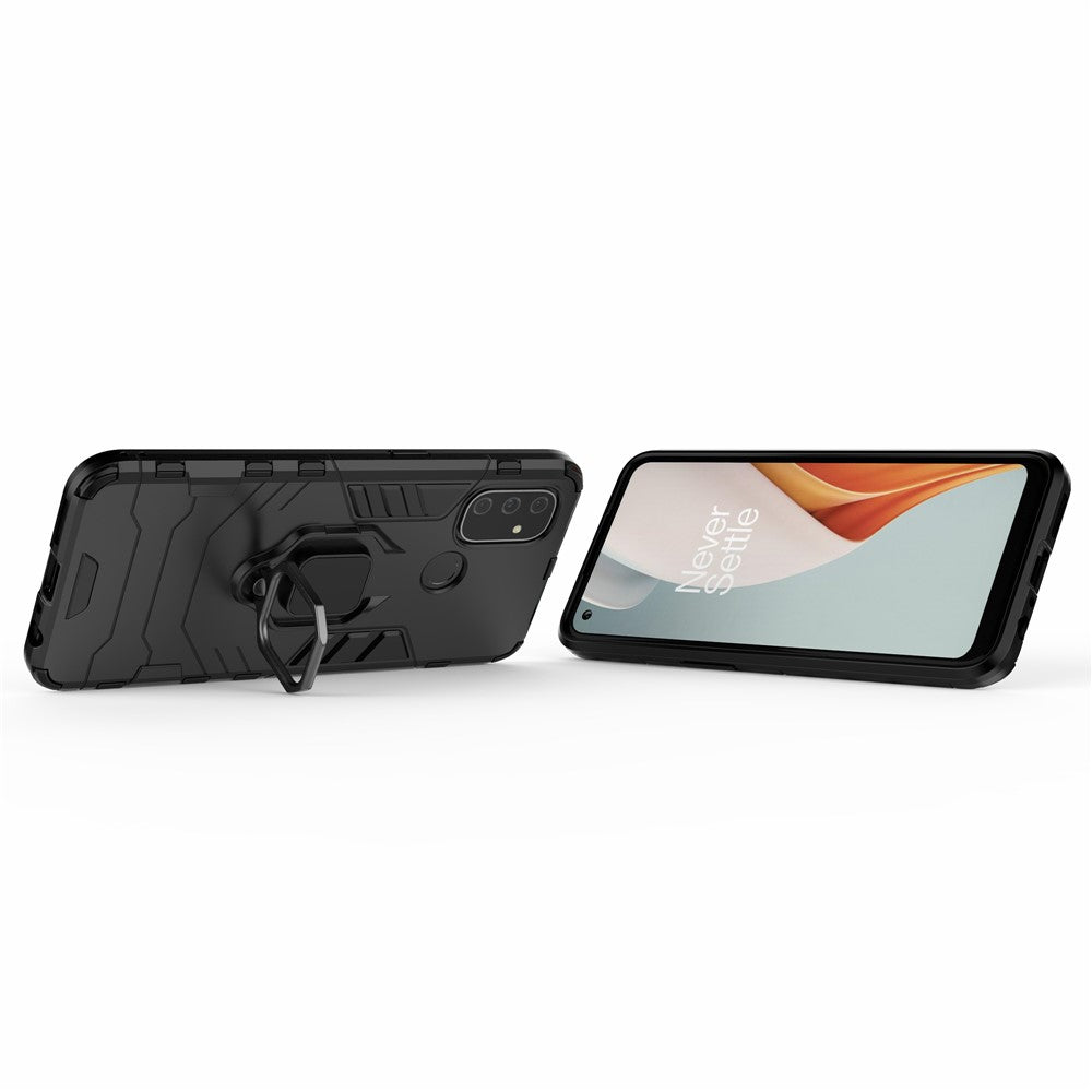 Cool Guard Ring Hållare Kickstand för OnePlus Nord N100 PC TPU Hybridskal