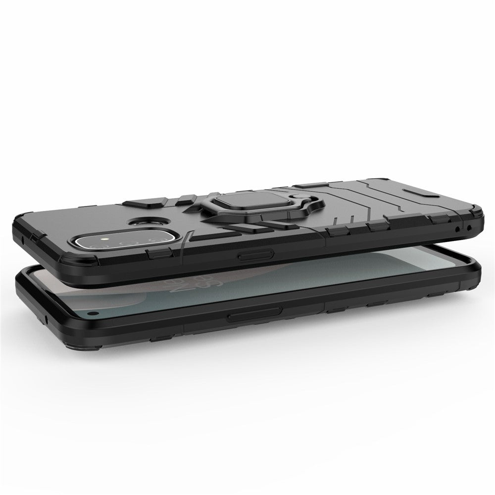 Cool Guard Ring Hållare Kickstand för OnePlus Nord N100 PC TPU Hybridskal