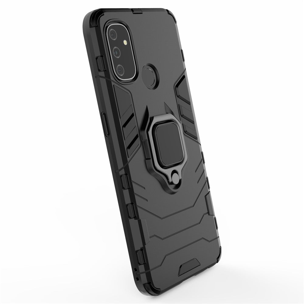 Cool Guard Ring Hållare Kickstand för OnePlus Nord N100 PC TPU Hybridskal