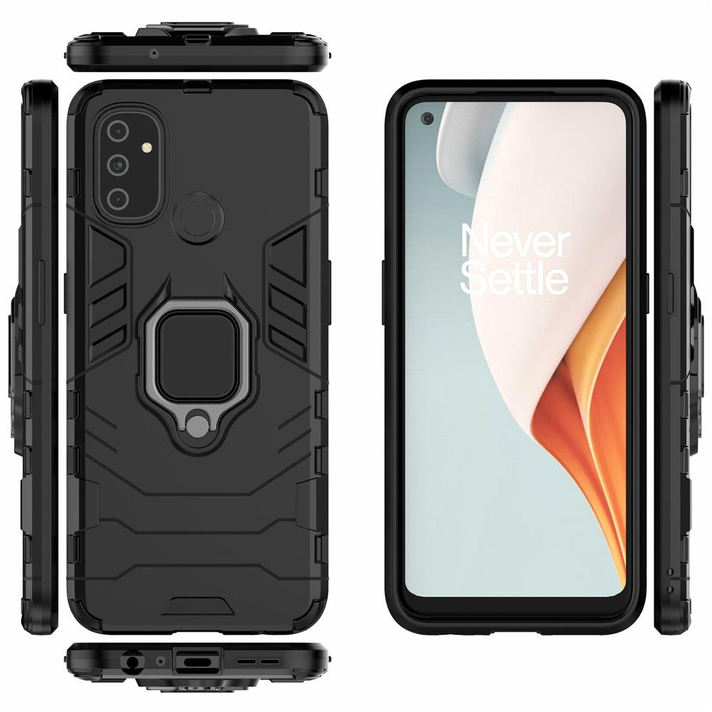 Cool Guard Ring Hållare Kickstand för OnePlus Nord N100 PC TPU Hybridskal