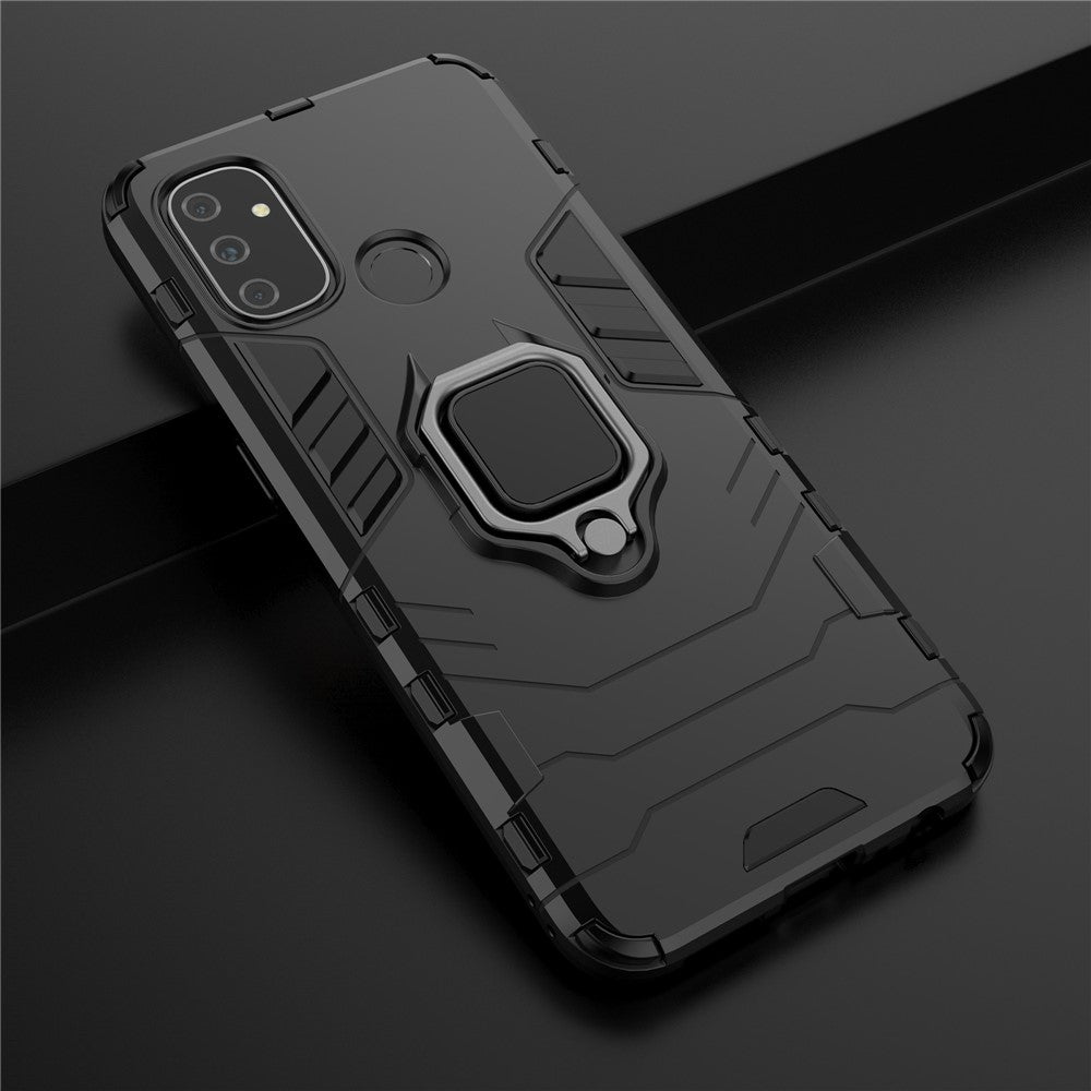 Cool Guard Ring Hållare Kickstand för OnePlus Nord N100 PC TPU Hybridskal