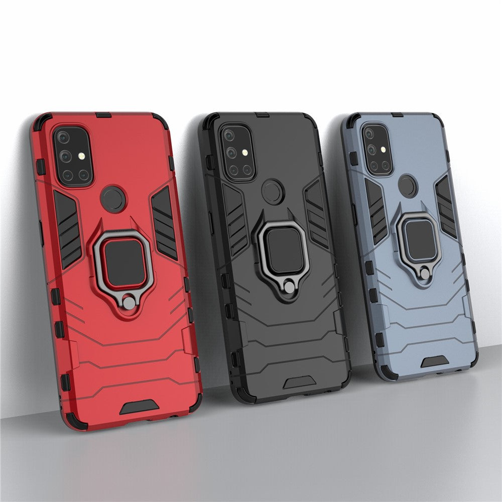 Cool Guard 2-i-1 Ringhållare Kickstand för OnePlus Nord N10 5G PC TPU Hybridskal