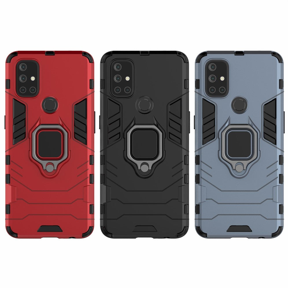 Cool Guard 2-i-1 Ringhållare Kickstand för OnePlus Nord N10 5G PC TPU Hybridskal
