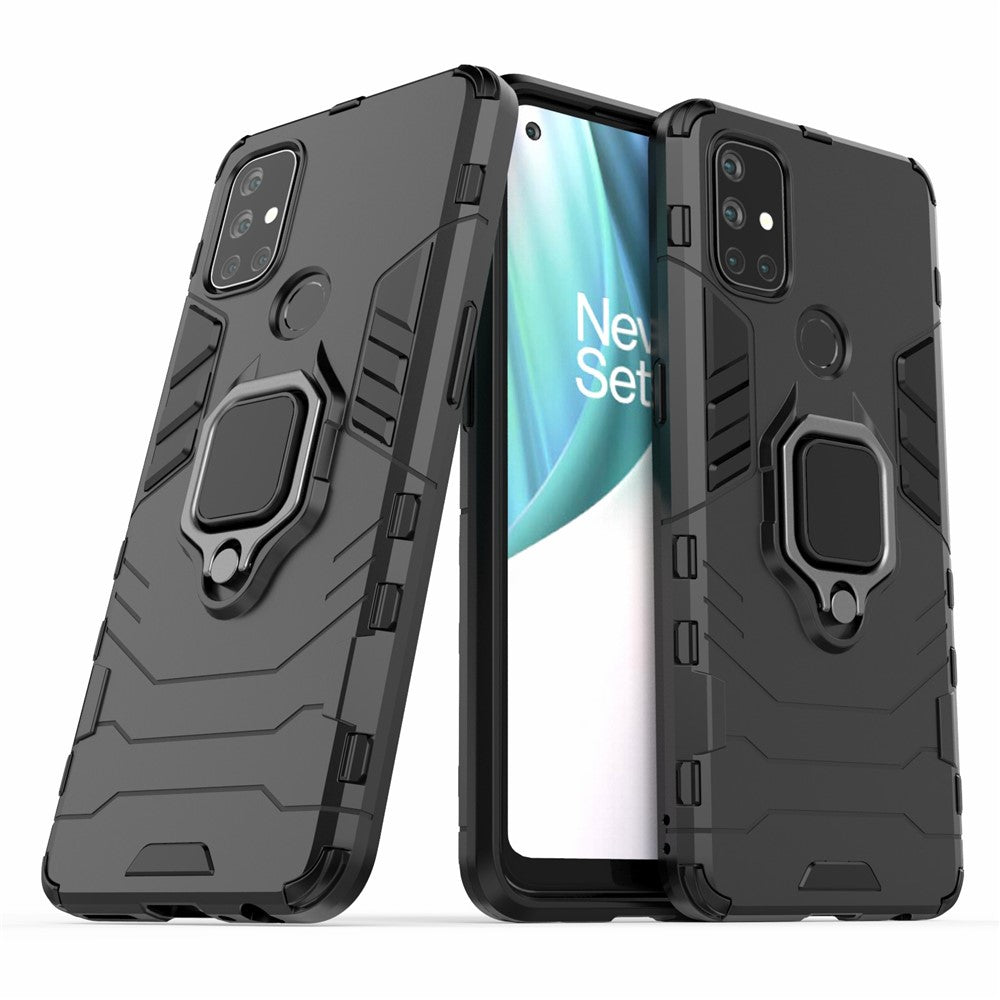 Cool Guard 2-i-1 Ringhållare Kickstand för OnePlus Nord N10 5G PC TPU Hybridskal