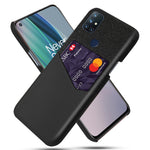 Korthållare i tyg + PU-läderbelagt PC-bakstycke för OnePlus Nord N10 5G