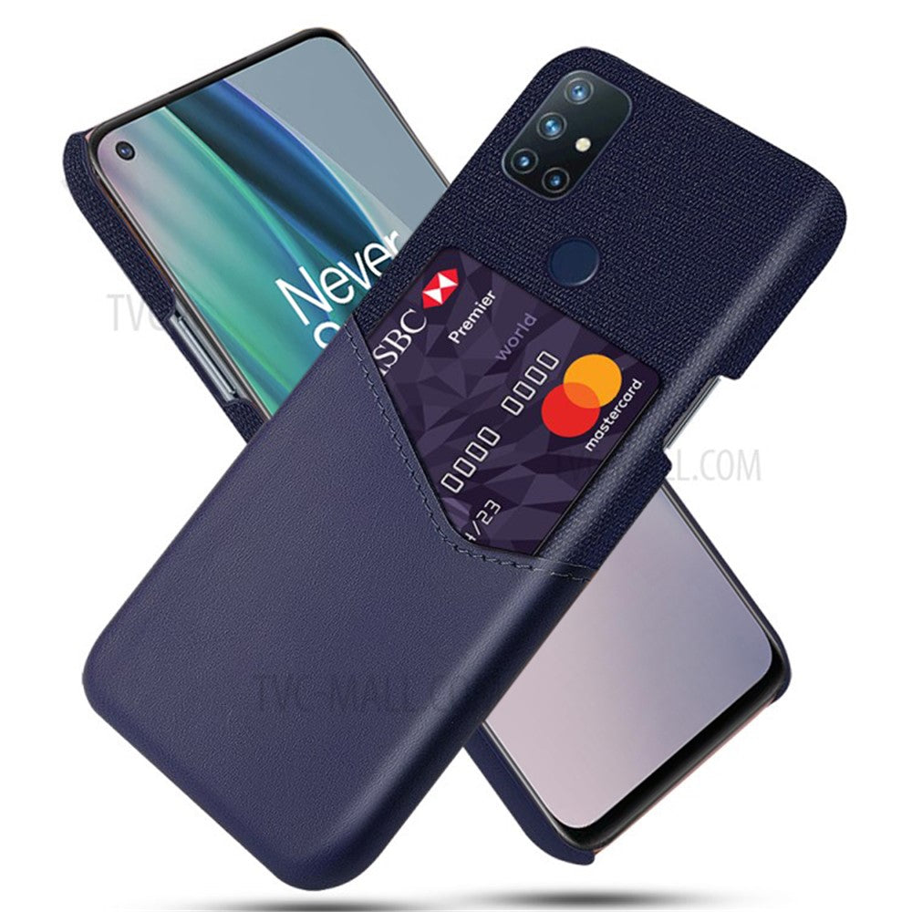 Korthållare i tyg + PU-läderbelagt PC-bakstycke för OnePlus Nord N10 5G