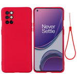 Flytande silikon, vanligt mobilskyddsskal med rem för OnePlus 8T