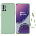 Flytande silikon, vanligt mobilskyddsskal med rem för OnePlus 8T