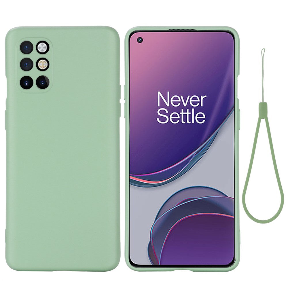 Flytande silikon, vanligt mobilskyddsskal med rem för OnePlus 8T
