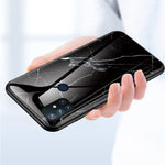 OnePlus Nord N10 5G Marmormönster Skal Mjukt TPU Ram Hårt Härdat Glas + PC Baksida Stötsäkert mobilskal
