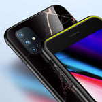 OnePlus Nord N10 5G Marmormönster Skal Mjukt TPU Ram Hårt Härdat Glas + PC Baksida Stötsäkert mobilskal