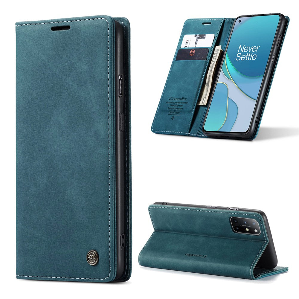 CASEME 013-serien självabsorberande läderplånboksfodral för OnePlus 8T