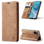 CASEME 013-serien självabsorberande läderplånboksfodral för OnePlus 8T