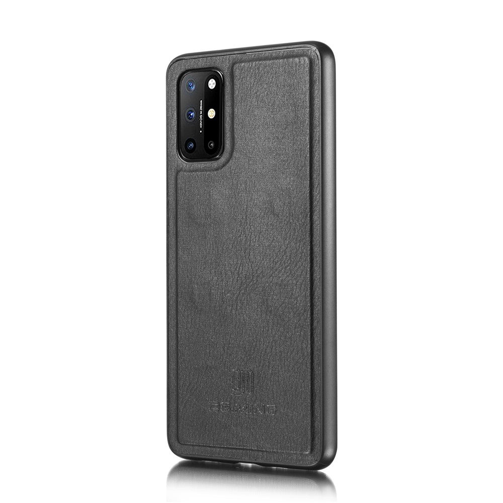 DG.MING Plånboksfodral i delat läder, avtagbart 2-i-1 PC-bakstycke för OnePlus 8T