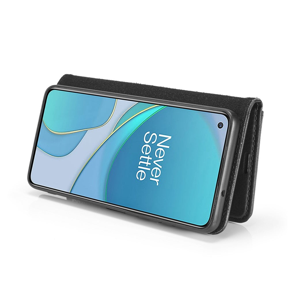 DG.MING Wallet Split Læder Cover Aftageligt 2-i-1 PC Bagcover til OnePlus 8T