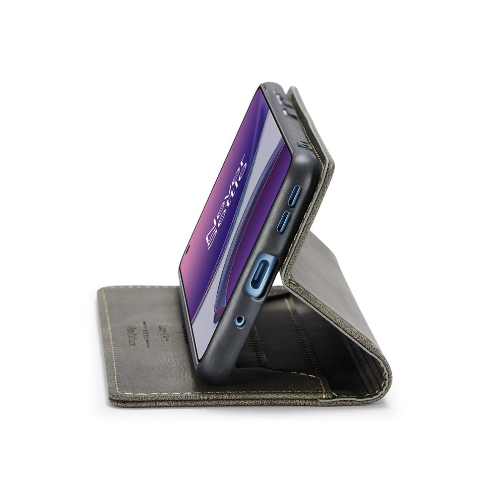 AUTSPACE A01-serien RFID-blockerande retro matt läderfodral plånbok för OnePlus 8T