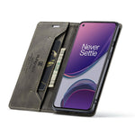 AUTSPACE A01-serien RFID-blockerande retro matt läderfodral plånbok för OnePlus 8T