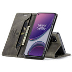 AUTSPACE A01-serien RFID-blockerande retro matt läderfodral plånbok för OnePlus 8T