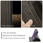 AUTSPACE A01-serien RFID-blockerande retro matt läderfodral plånbok för OnePlus 8T
