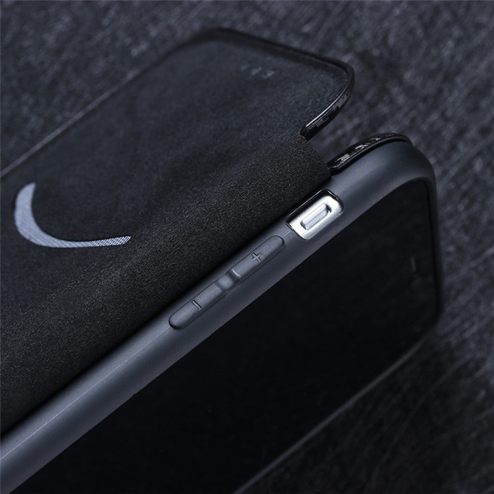 OnePlus 9 (EU/US-version) Magnetiskt sugande läderskal i kolfiber med korthållare