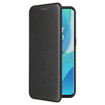 OnePlus 9 (EU/US-version) Magnetiskt sugande läderskal i kolfiber med korthållare