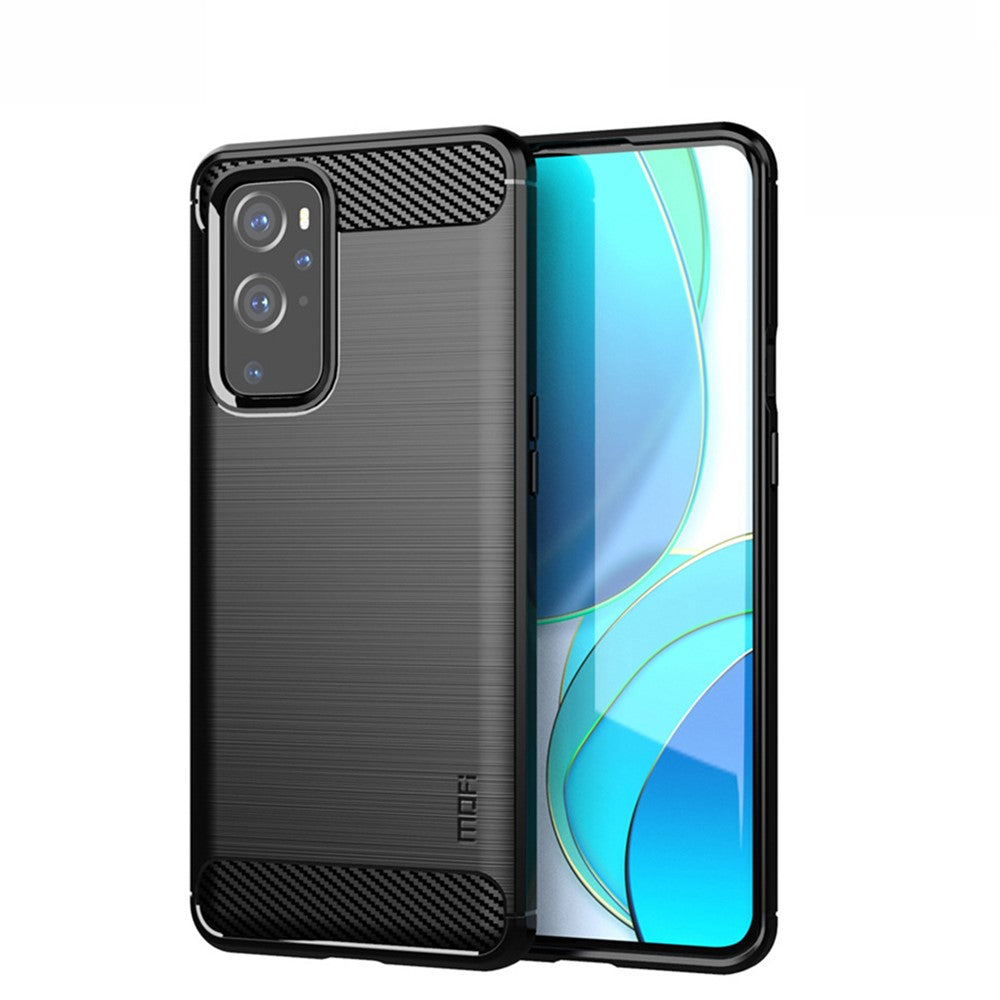 MOFI Skyddande mjukt TPU-baksida i kolfiber och kiselgel för OnePlus 9 (EU/US-version)