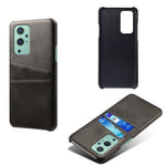 PU-läder + plastfodral med 2 kortplatser för OnePlus 9 (EU / US-version)