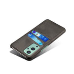 PU-läder + plastfodral med 2 kortplatser för OnePlus 9 (EU / US-version)