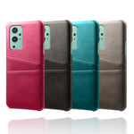 PU-läder + plastfodral med 2 kortplatser för OnePlus 9 (EU / US-version)