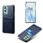 PU-läder + plastfodral med 2 kortplatser för OnePlus 9 (EU / US-version)