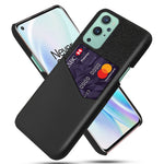 Korthållare i tyg + PU-läderbelagt PC-bakstycke för OnePlus 9 (EU/US-version)