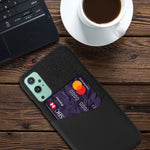 Korthållare i tyg + PU-läderbelagt PC-bakstycke för OnePlus 9 (EU/US-version)
