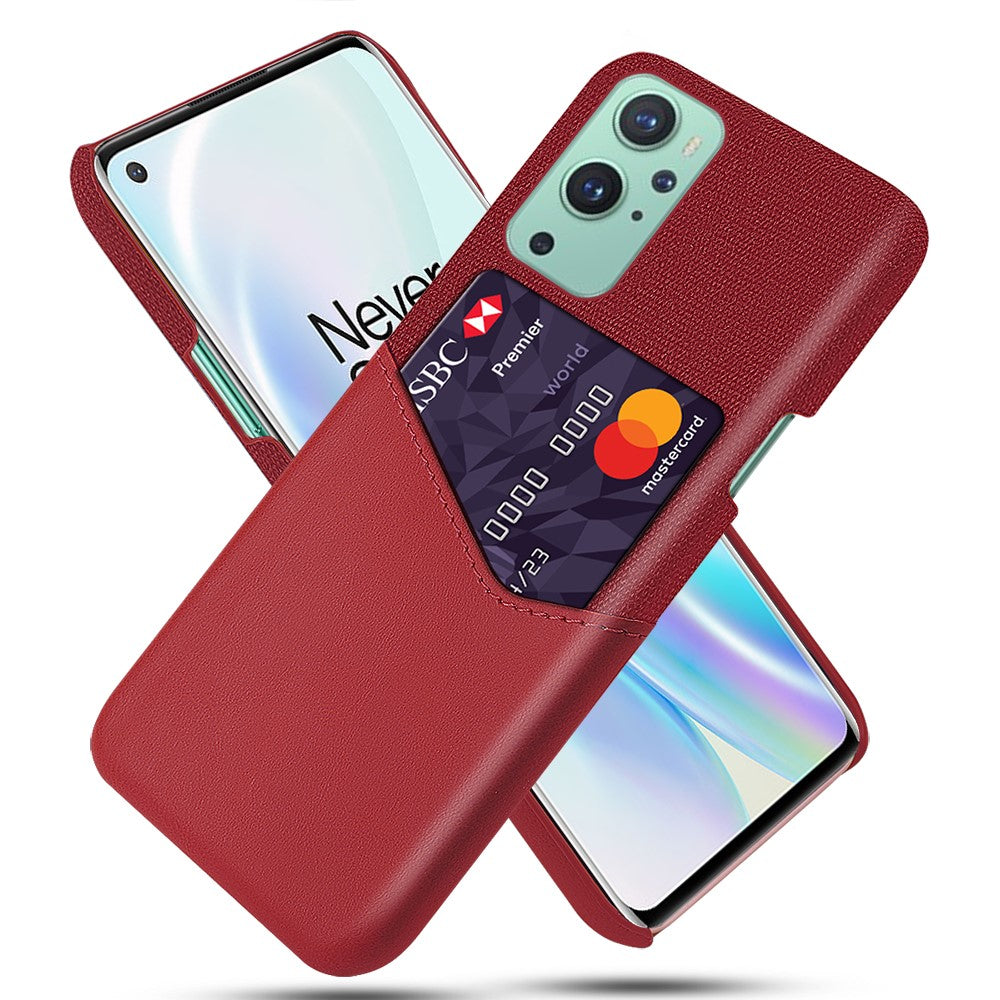 Korthållare i tyg + PU-läderbelagt PC-bakstycke för OnePlus 9 (EU/US-version)