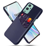 Korthållare i tyg + PU-läderbelagt PC-bakstycke för OnePlus 9 (EU/US-version)