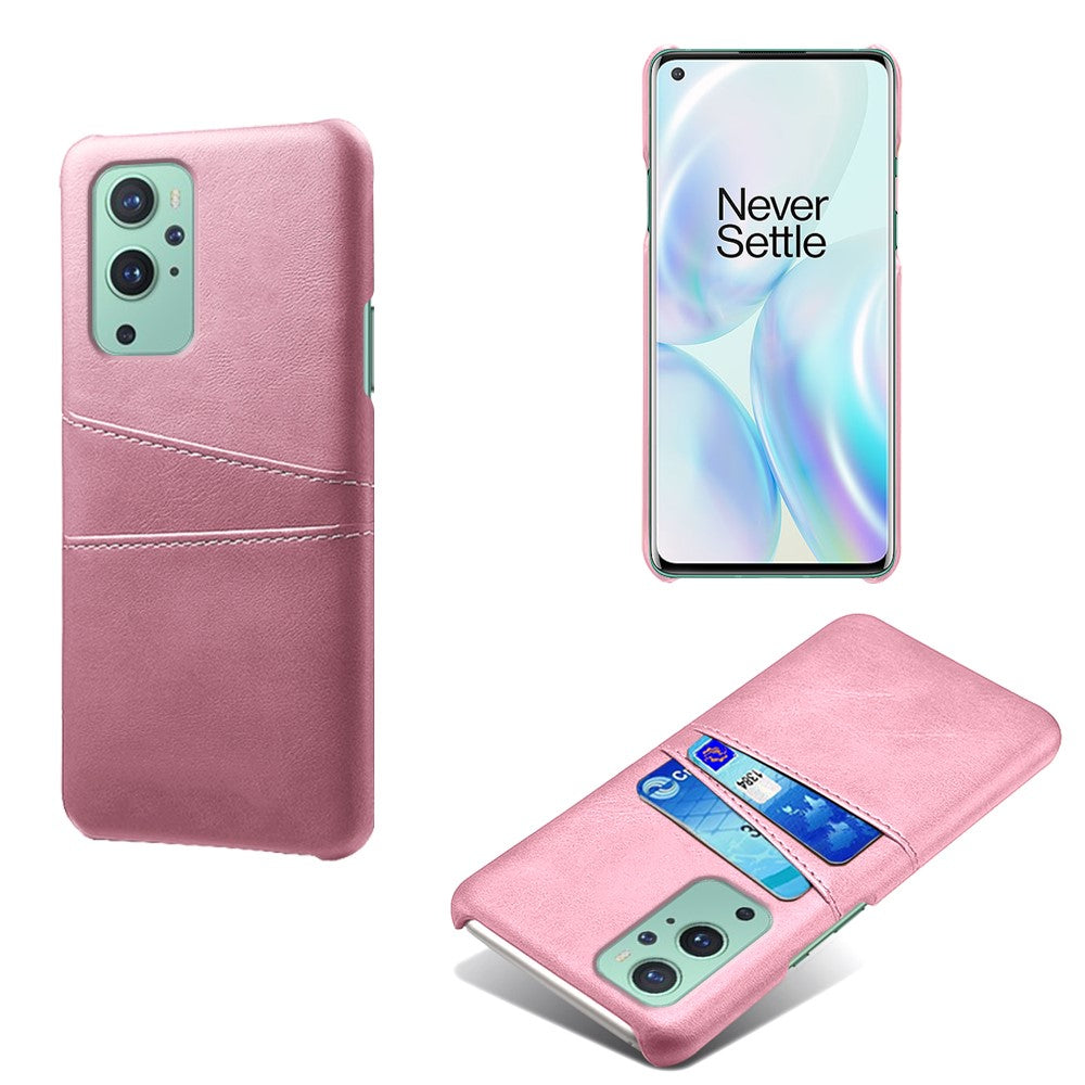 PC + PU-läderbelagt fodral med dubbla kortplatser för OnePlus 9 Pro