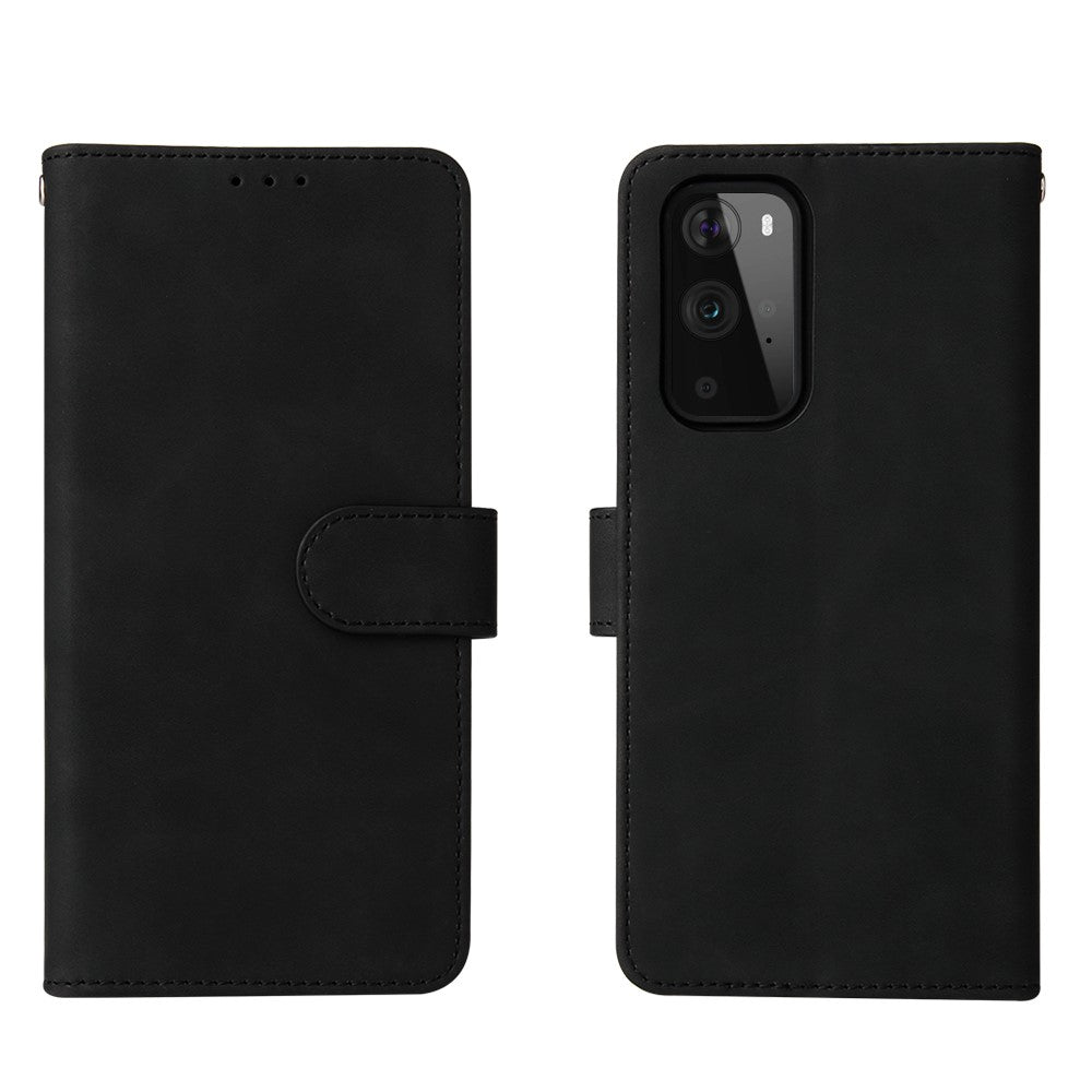 Skin-touch Plånboksfodral i läder med flipfunktion för mobil och skyddsfodral till OnePlus 9 Pro