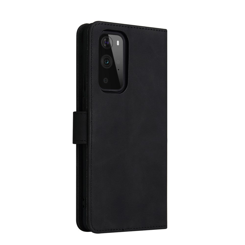 Skin-touch Plånboksfodral i läder med flipfunktion för mobil och skyddsfodral till OnePlus 9 Pro