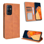 Magnetic Clasp Vintage Style TPU + Leather Phone Case Wallet Stand for OnePlus 9 Pro